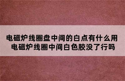 电磁炉线圈盘中间的白点有什么用 电磁炉线圈中间白色胶没了行吗